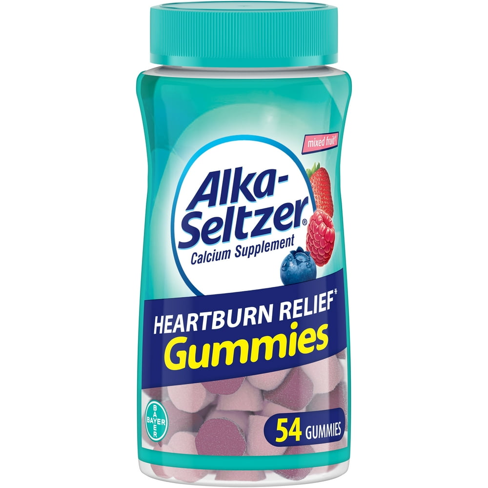 AlkaSeltzer Heartburn Relief Gummies Mixed Fruit, 54 Count