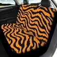 thumbnail image 3 of Jeiento Tiger Texture Car Seat Covers Full Set of 4 Front Seat Protector and Rear Bench Back Seat Cushion Covers Interior Auto Accessories Fit for Most Cars Van Truck Sedan, 3 of 7
