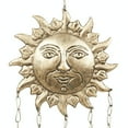 thumbnail image 4 of DecMode 35" Gold Metal Handmade Sun and Star Windchime with Glass Beads and Cone Bells, 4 of 9