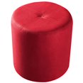 thumbnail image 1 of Pilaster Designs - Tabouret Ottoman Rond (Microfibre Rouge), 1 of 4