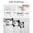 thumbnail image 5 of No Hook Shower Curtain with Snap in Liner, Christmas Red Truck Xmas Tree Black White Plaid Hotel Shower Curtains for Bathroom, Washable Shower Curtain Liner Set with Mesh Top Window, 72”x78”, 5 of 6