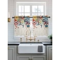 thumbnail image 2 of Boho Flowers Tier Curtains 36 Inch Length,Sheer Curtains for Bedroom Living Room Window Abstract Ethnic Vintage Bohemian Floral Rod Pocket Drapes Kitchen Curtains Small Half Window 27.5"x36" 2 Panels, 2 of 6