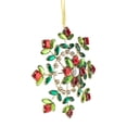 thumbnail image 3 of Northlight 6.5" Green and Red Gem Stone Flowers Snowflake Christmas Ornament, 3 of 5