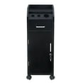thumbnail image 3 of Professional Salon Trolley with 4 ABS Trays, Lockable Storage, Sliding Side Tool Tray, Stainless Steel Tool Holders & Casters – Rolling Salon Cart for Hair Stylists, Barbers & Beauty Studios (Black), 3 of 10