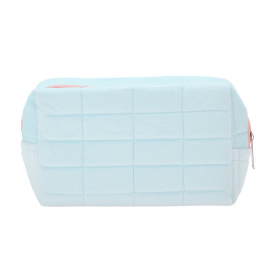 1 Pc Elegant Makeup Bag for Business Travel Blue Plush