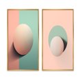thumbnail image 2 of Designart "Retro Pink Dreaming Geometric Minimalism V" Modern Geometric Framed Wall Art Set Of 2 - Modern Pink Framed Wall Art Set Of 2, 2 of 6