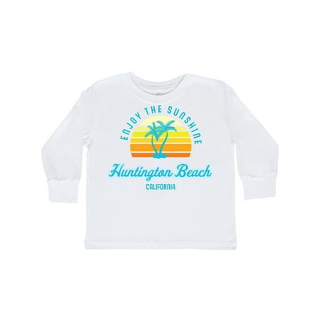 

Inktastic Summer Enjoy the Sunshine Huntington Beach California Blue Gift Toddler Boy or Toddler Girl Long Sleeve T-Shirt