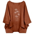 thumbnail image 2 of Ailaofu Womens Summer Tops 2026 Crew Neck Mid-Sleeve Tops Blouses Spring Fashion, 2 of 7