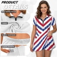 thumbnail image 5 of Aplkyhs Patriotic American Flag Matching Golf Shirts for Couple 4-Way Stretch Matching Couple Tennis Shirts Workout Athletic Dresses Breathable Fabric for Golf,Tennis,Hiking,Running,Gym, 5 of 6