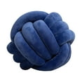 thumbnail image 3 of DOLITY Soft Knot Ball Pillow Round Handmade Throw Pillow for Office Living Room blue, 3 of 9