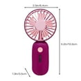 thumbnail image 3 of Ventilador portátil USB portátil combinado con paraguas de viaje - Mini ventilador recargable de 3 velocidades con batería de 800mAh, paraguas compacto de 6 nervaduras - Verde, azul, rojo, 3 of 5