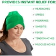 thumbnail image 2 of Aculief Headache and Migraine Relief Hat - Cold Packs, Relaxation  – Green, 2 of 7