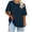 Dark Blue, variant on Plus Size T-Shirts for Women Round Neck Short Sleeve Basic Casual Comfy Spring Summer Loose Fit Solid Color Tops, Army Green 4XL
