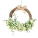 thumbnail image 5 of Guirnalda de ratán artificial de 33 cm (13 pulgadas) con forma de corona de flores para puerta de entrada, ideal para festivales de interior. Verde, 5 of 6