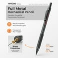 thumbnail image 2 of Nicpro 4 Pcs 0.5 & 0.7 mm Metal Mechanical Pencils, Artist Pencil Set with 8 Tubes HB & 2B Lead Refills, 3 Eraser, 9 Eraser Refills, Black & Silver, 2 of 7