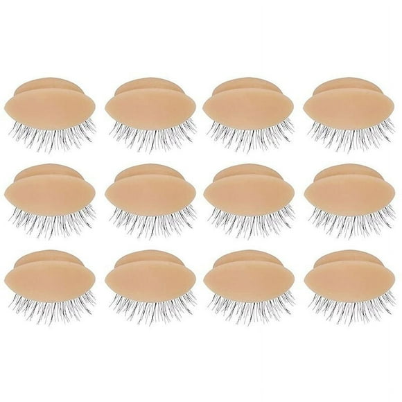 Replacement Eyelids for Eyelash Mannequin Head, Removable Eyelid with Extension Training Eyelashes