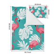 thumbnail image 5 of Flamingo and Palm Leaves Tropical Hawaii Duvet Cover and Pillowcase Set for Single Bedding, Bedroom Accessories for Kids Teens, 5 of 5