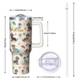 thumbnail image 2 of OBREWU Dachshunds on the Beach Tumbler with Handle and Lid,Dachshunds on the Beach 40oz Double Wall Vacuum Insulated Tumbler,Cups Gift for Women and Men, 2 of 7