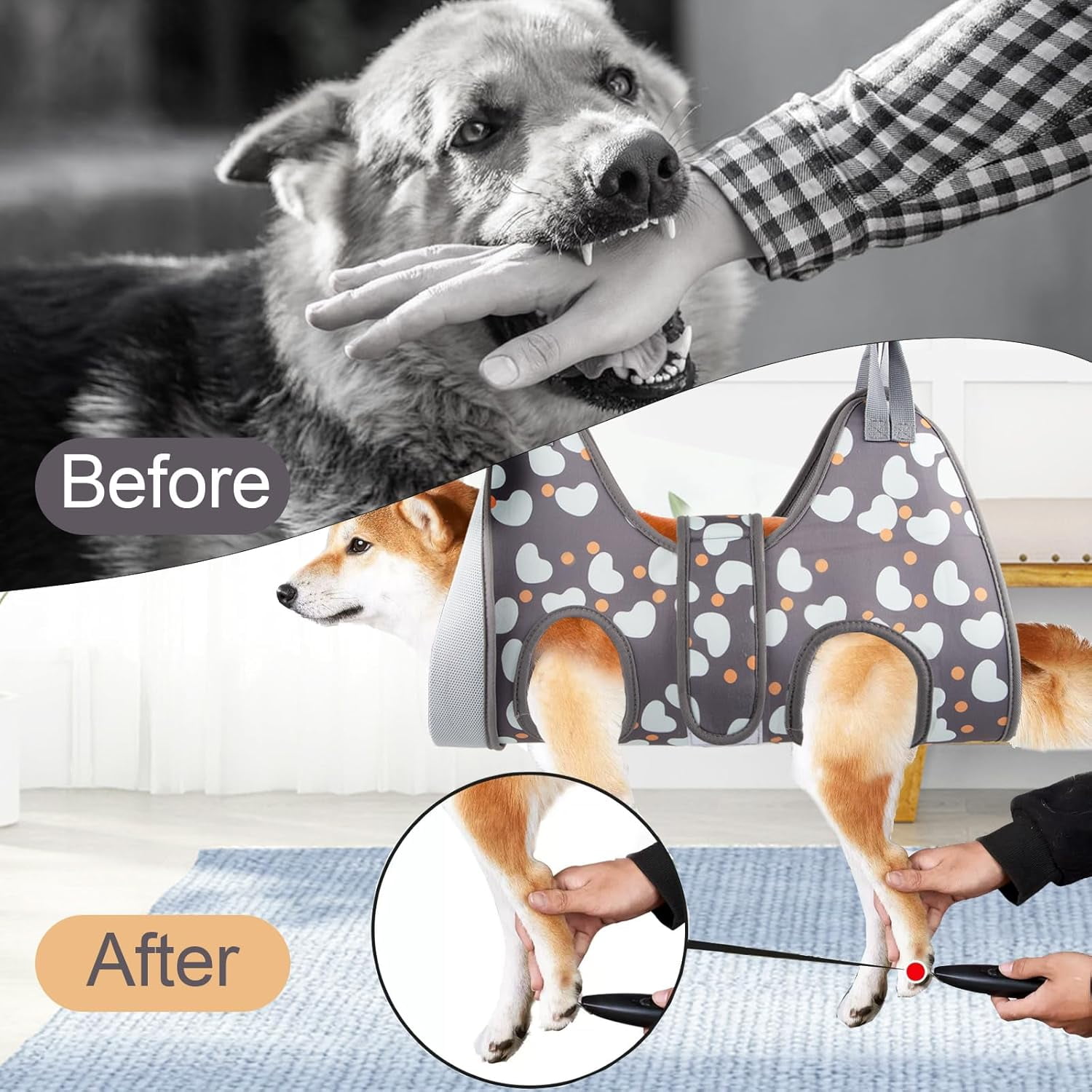 Banral Dog Grooming Hammock for Nail Trimming,Dog Grooming Harness with Nail Clippers/Nail Trimmers for 130lb Large Dog,Pet Grooming Sling Helper