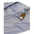 thumbnail image 2 of Ma Croix Mens Long Sleeve Denim Shirt Slim Fit Chambray Long Sleeve Button Down Shirt with Pocket, 2 of 4