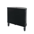 thumbnail image 5 of Accent Cabinet Modern Half-moon 2 Door Wooden Cabinet Storage Cabinet Solid Wood Veneer with Featuring Two-tier Storage, for Living Room, Hallway, Entryway and Dining Room, Painted in Black, 5 of 7