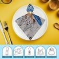 thumbnail image 6 of WYYP Starfish Blue Bird Cloth Napkins Polyester Party Dinner Decoration Washable Napkins Home Decor 2 PCS, 6 of 7