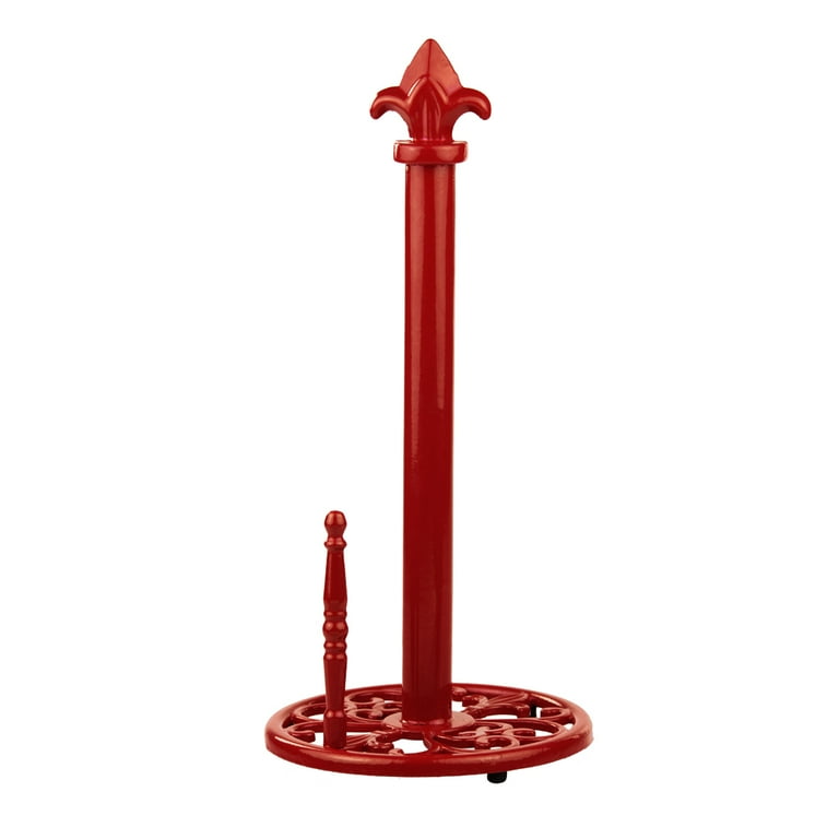 Red cast iron paper towel holder sale