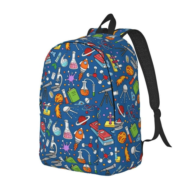 Disketp Different Chemical Things Mochila de Lona Estampada, Mochila Escolar de Viaje Ligera para Estudiantes y Portátil-Small