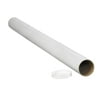 Office Depot® Brand White Mailing Tubes With Plastic Endcaps, 2 1/2" x 30", 80% Recycled, Pack Of 34