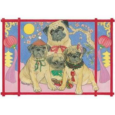 Pipsqueak Productions C856 Pug Holiday Boxed Cards