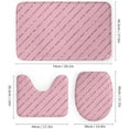 thumbnail image 3 of 4Pcs Elegant Clear Faux Gold Glitter Stripes Pattern Shower Curtain Sets, Bathroom Set Decor with Non-Slip Bath Mat, Toilet Lid Rug and Contour Mat, 72 x 72inch, 3 of 8