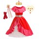 thumbnail image 1 of Disfraz de Princesa Elena de Avalor para niña, ropa de juego de rol de Anime de Disney, traje de Cosplay de Carnaval de Halloween, vestido largo con volantes rojos para niño Fivean unisex, 1 of 2