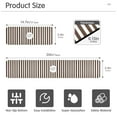 thumbnail image 3 of Faucet Mat for Kitchen Sink 15'' Sink Splash Guard Mat Super Absorbent Fast Drying Drain Pad Dark Brown and White Striped, 3 of 9