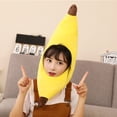 thumbnail image 4 of Una diadema de plátano Lindo sombrero de felpa Novedad divertida Animal de peluche Sombrero de fruta Máscara Gorra Accesorios para fotos Vestir Sombrero Cosplay Fiesta de Halloween Disfraz Sombrero, 4 of 5