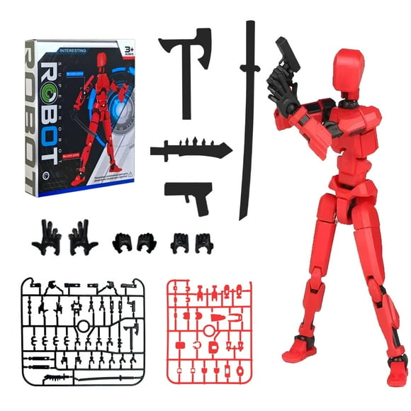 Action figures with weapons, decorative figures and dolls, transformable pieces for creative play