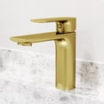 thumbnail image 2 of VIGO Davidson Single Handle Single-Hole Bathroom Faucet in Matte Brushed Gold, 2 of 15