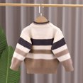 thumbnail image 4 of 2025 Enfants Filles Garçons Motif Col Rond Manches Longues Chandail Décontracté Tricoté Pulls Hauts 2-10 Ans Kaki, 4 of 7