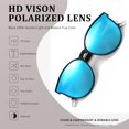 thumbnail image 2 of Gafas de Sol Polarizadas Dollger Grandes Ojo de Gato Azules para Mujeres y Hombres, 2 of 5