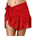 thumbnail image 2 of Mxiqqpltky Women Short Sarongs Beach Wrap Sheer Bikini Wraps Chiffon Cover Ups for Swimwear, 2 of 2