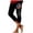 Black, variant on Women's High Waisted Crop Yoga Pants Tummy Control Capri Leggings 4th of July Patriotic Printed Tight
