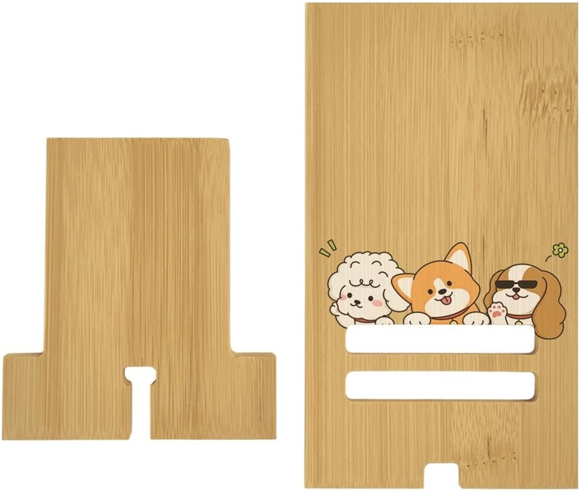 10 Pcs Sublimation Blank Wood Phone Stand with Charging Hole Detachable Portable Phone Holder
