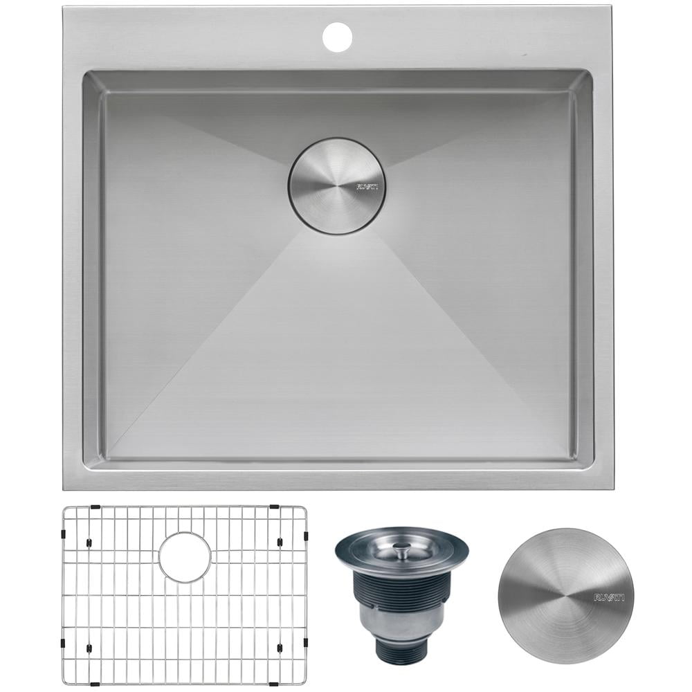 Ruvati Topmount Laundry Utility Sink 18 x 22 x 12 inch Rounded