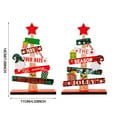 thumbnail image 3 of BinKFF Small Christmas Tree Alphabet Shape | Tabletop Artificial Christmas Decorations Festive Wooden Ornament Decoration for Table Home Display Desk Festival Activities Gathering, 3 of 7