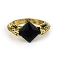 thumbnail image 2 of Marvolo Gaunt Signet Pierre de Résurrection Reliques Mortelles Horcruxe Bague - Noir/or (0.3 oz), 2 of 2