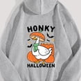 thumbnail image 1 of Sudaderas Con Capucha Con Estampado De Ganso De Halloween, Sudadera Con Capucha Con Cordón De Manga Larga Informal, Ropa De Mujer, 1 of 4