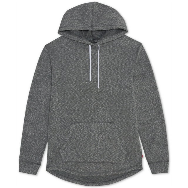 Levi's Mens Cash Textured Fleece Hoodie Sweatshirt, Grey, Small