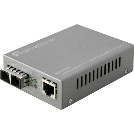LevelOne 10/100/1000BASE-T to 1000BASE-SX MMF SC Smart Converter, 550m LevelOne 10/100/1000BASE-T to 1000BASE-SX MMF SC Smart Converter, 550m