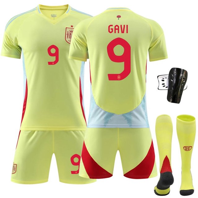 Maillot de Soccer Extérieur Hommes Femmes GAVI 9# MORATA 7# pour Garçons Filles