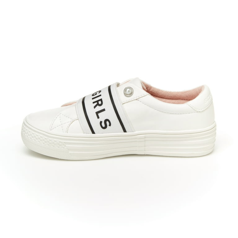 BCBG Girls Marley Slip-On Casual Sneakers shoes White NIB Size 12