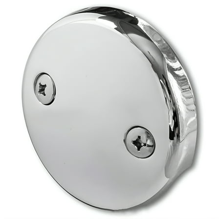 HIBIBUD Sleek Black 3.25 inch Bathtub Overflow Drain Cover with Installation Kit,Silver